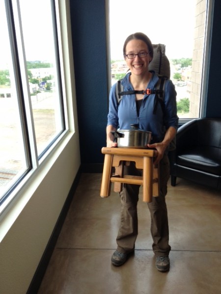 First trip walking possessions to the new apartment. 