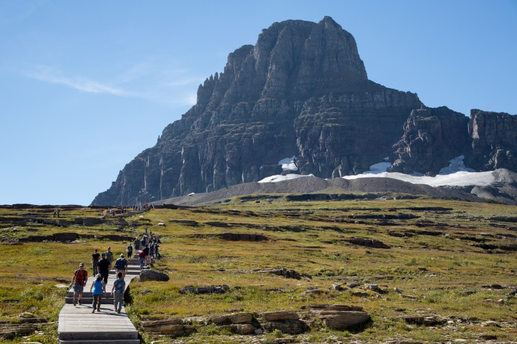 View of Clements Mountain from Hidden Lake Trail