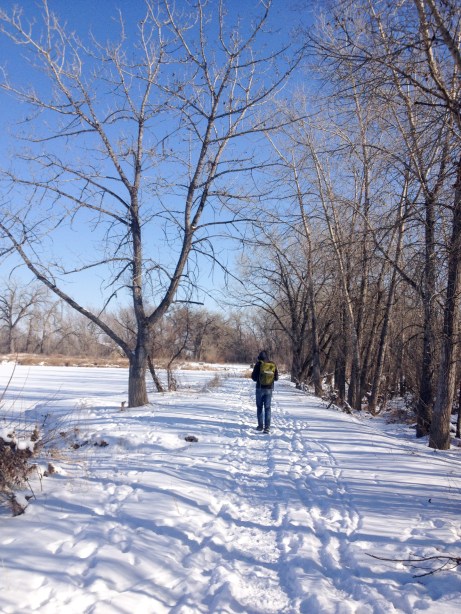 Winter hiking in McMurry Natural Area