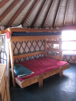 Bunks in the yurt
