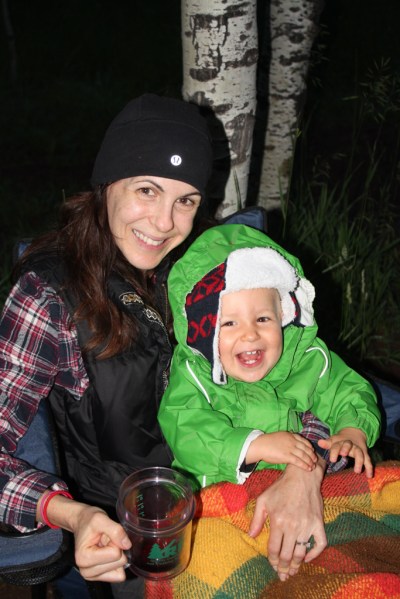 Cindy and Jack enjoying the cool night air