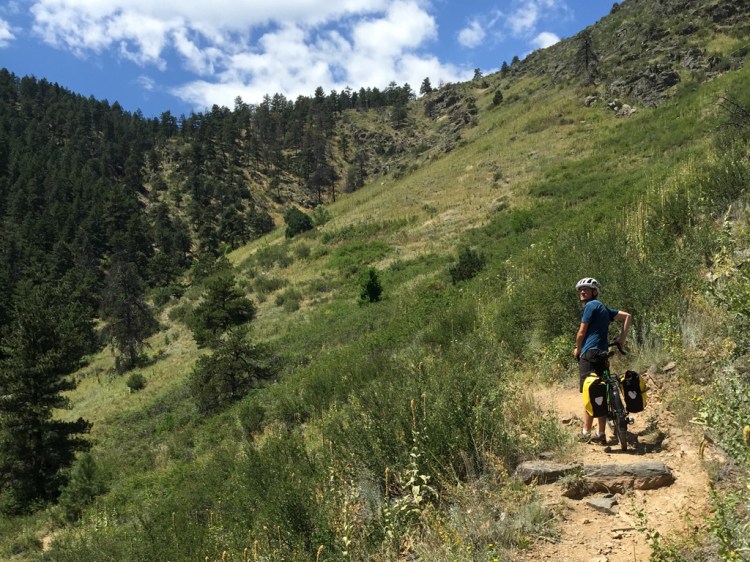 Walking difficult spots on the Timber Trail