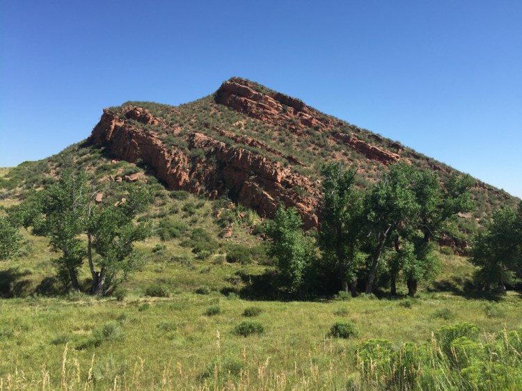 Red siltstone formations near Lory State Park