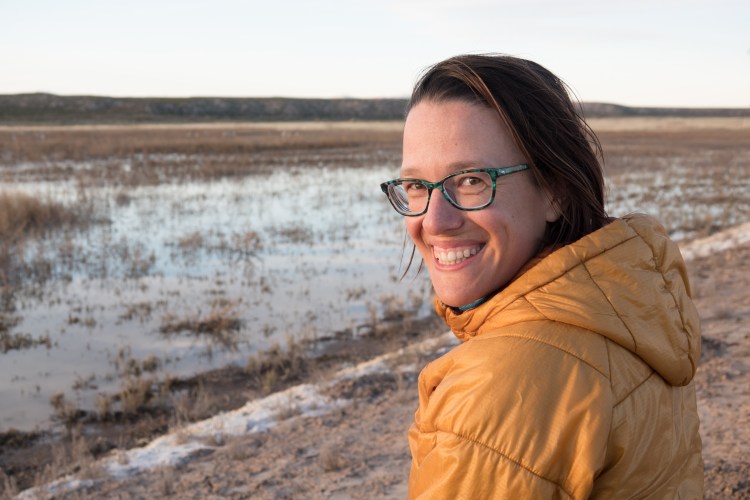 Waiting for sunset when the sandhill cranes return to roost